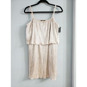 Alfani short semi pleated sheer party dress